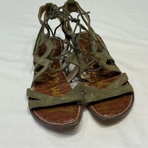 Sam Edelman Gemma Gladiator Olive Strappy Sandals Women’s Size 7